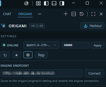 Connect Origami to the endpoint
